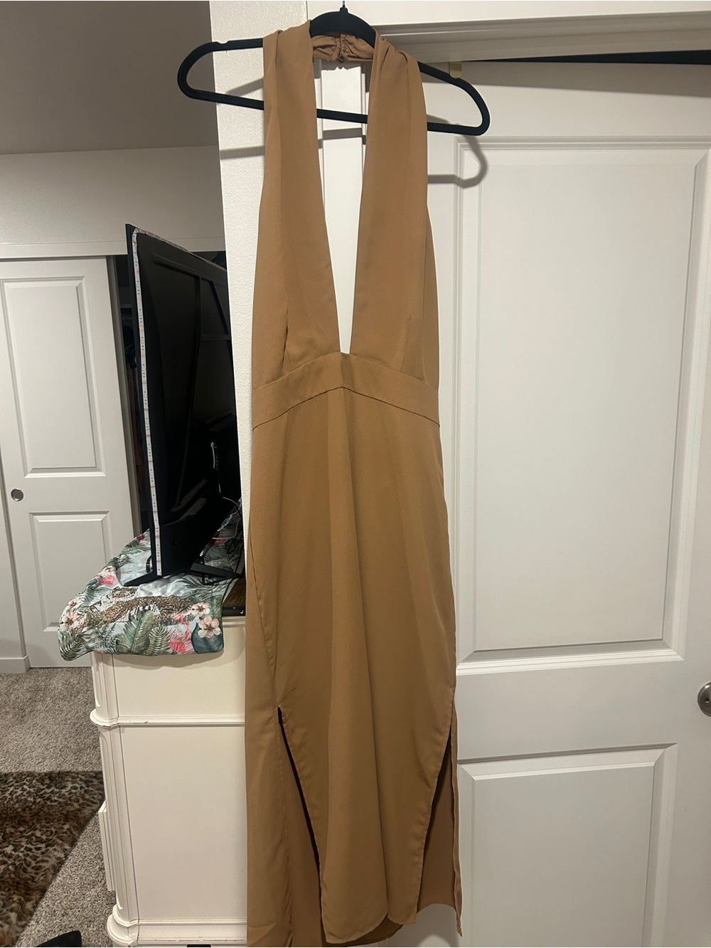Worthington Camel and Black Animal Print Dress